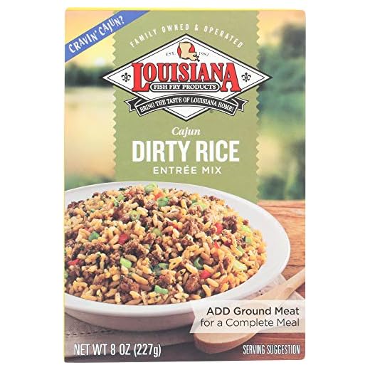 Louisiana Fish Fry Company Dirty Rice Dinner Mix, 8 Ounces (Pack of 3)