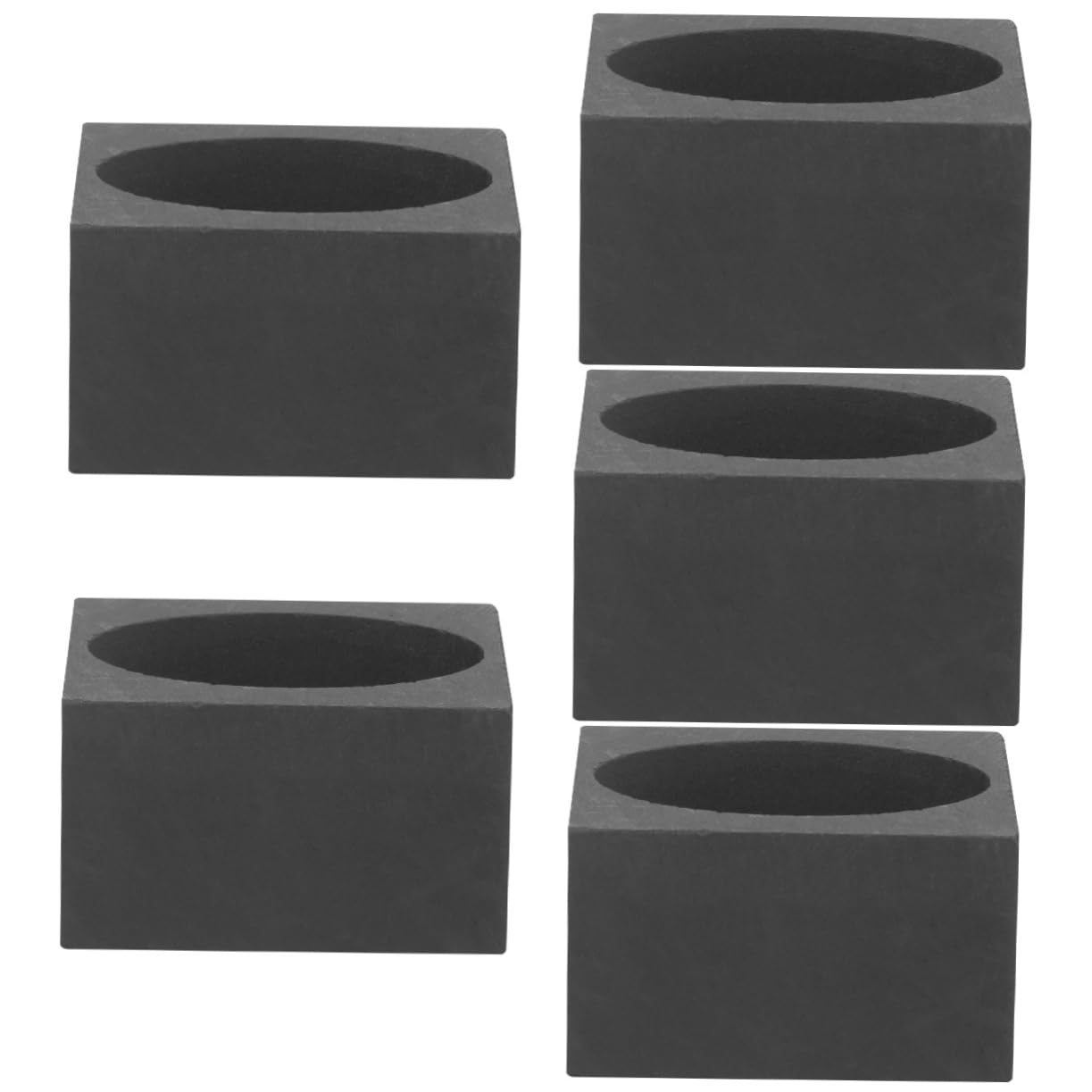Housoutil 5 Pièces Moule à Lingotière Graphite Forme de Outil de Métallique pour Or Autres Métaux pour Éducation Scientifique Analyse Laboratoire