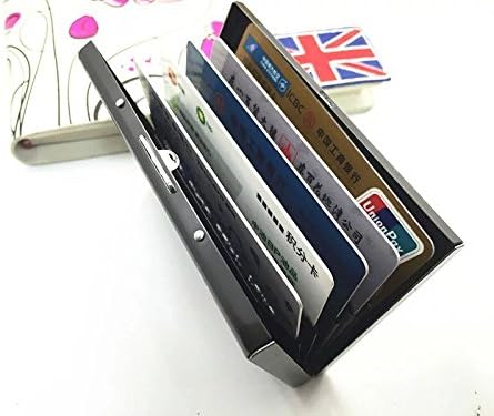 Miniatura 4 de Billetera para tarjeta de crédito de acero inoxidable delgada y genial Honb para hombres y mujeres, billetera RFID con protección RFID para tarjeta