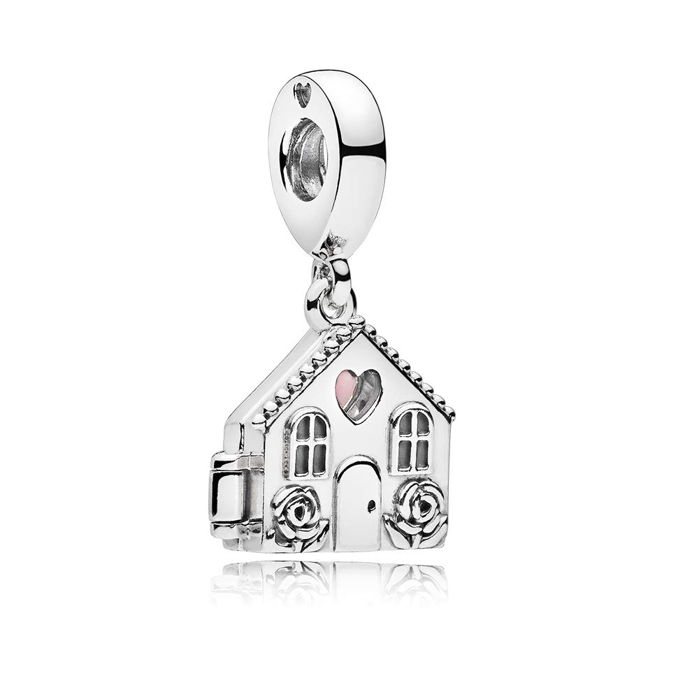 Mum House Charm for Bracelets Necklaces Pendants Rose Heart Gift Sweet Home Women Mum Girls Wife Granddaughter Daughter Family Birthday Mothers Day Anniversary