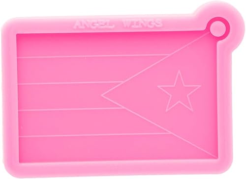 Molde de bandera de Puerto Rico superbrillante para fundición de resina epoxi para manualidades de resina de silicona, moldes de arcilla polimérica,