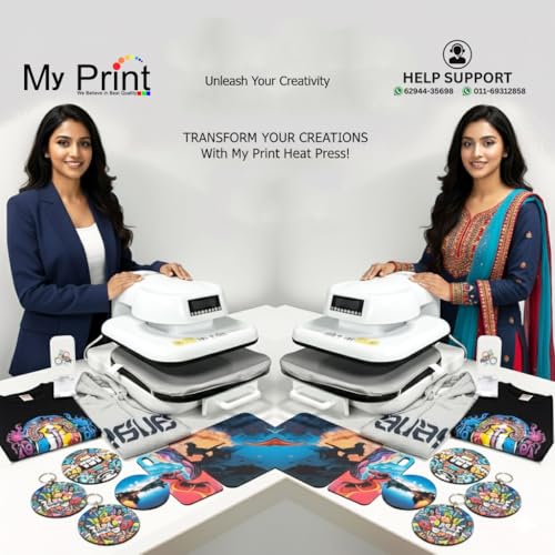 Image of MY PRINT | Heat Press Machine | Heavy Duty Multifunction Sublimation & DTF Printing Machine | T-Shirt Printing Machine | for [DTF] [Sublimation] [Vinyl] Printing Business Supply Product (Gen-1 [15X15 AutoMatic])