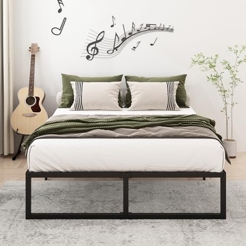 14-Inch-Queen-Bed-Frame-Heavy-Duty-Steel-Slat-Support-Metal-Platform-Bed-Frame-Queen-Size-No-Box-Spring-Needed-Easy-Assembly-Black