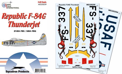 Republic F-84G décalques de marquage militaire pour maquettes plastiques - 2