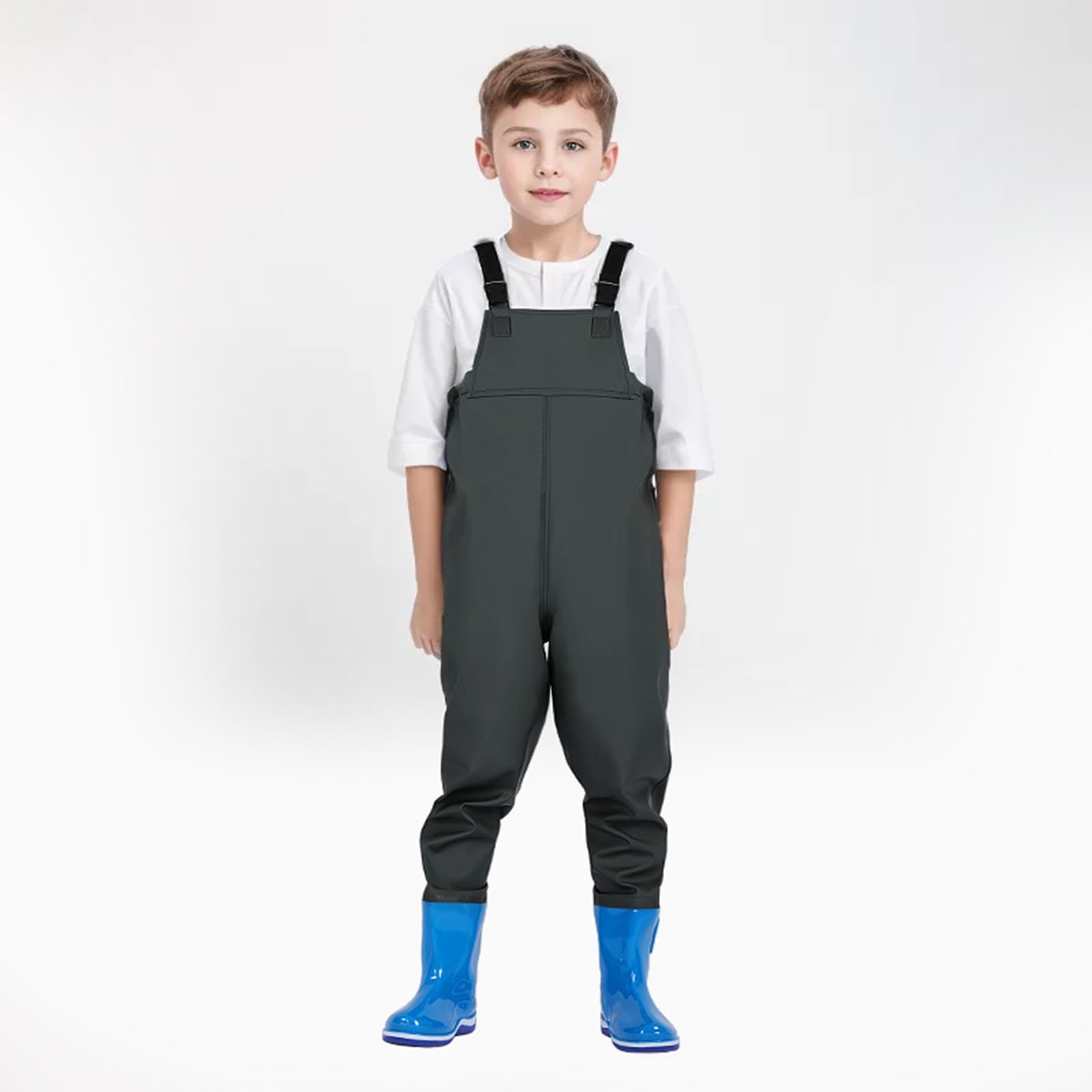 Waders pour Enfants, Cuissardes de Pêche pour Tout-Petits, Imperméables pour la Chasse avec Bottes, Cuissardes de Waders Pêche Homme Unisexe, Waders Étanches pour la Pêche avec Poche Étanche