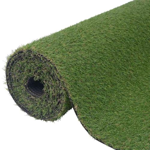 Kaloriko Césped artificial 1 x 10 m verde 20 mm altura de pelo polipropileno PP resistente a los rayos UV versátil utilizable como jardín, balcón, privacidad y decoración con aspecto natural