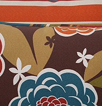 Pillow Perfect 499895 Reversible Floral Stripe Indoor/Outdoor Accent Throw Pillow thumb #3