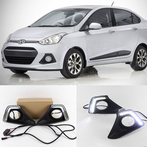 Buy 2X LED Daytime Running Lights Fog Lamp DRL For Hyundai Grand I10