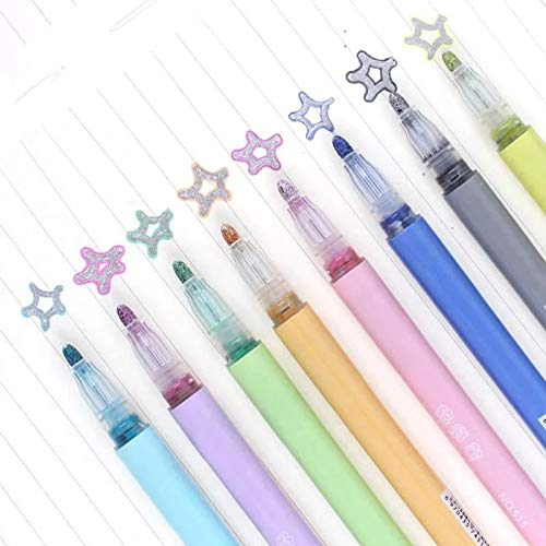 Bomoya 8/12 stks Marker Pen voor Highlight Schrijven Notities Tekening DIY Art Projecten Artistieke Creatie en Decoratie… - Afbeelding 3