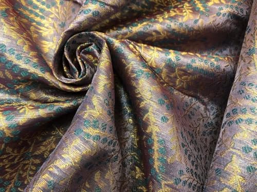 Tissu brocart de soie lilas idéal pour robe de mariée et bal