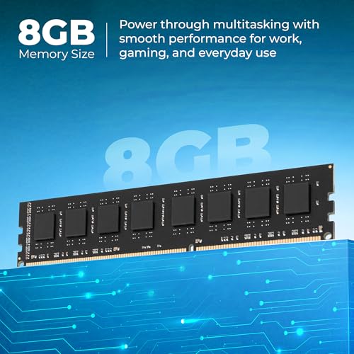 Image of Zebronics 8GB DDR3 RAM for PC, 1600MHz, Low Power Consumption, High Stability Performance (D30816A)