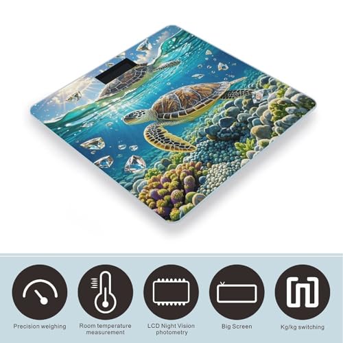 Báscula Digital de Baño con Diseño de Tortugas Marinas miniatura 3