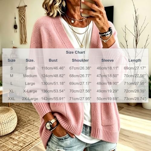 Chunky Cardigan Sweaters for Women Open Front Knit Oversized Pockets Daily - image 5