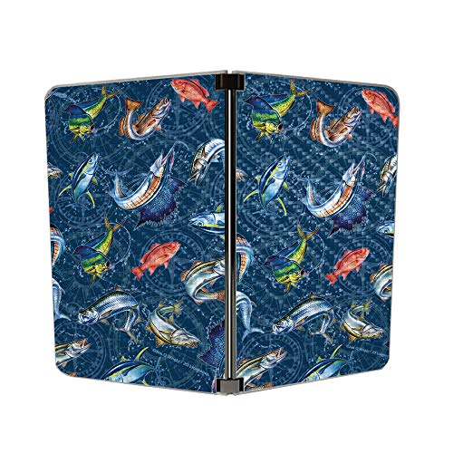 Image of MightySkins Carbon Fiber Skin for Microsoft Surface Duo - Saltwater Compass | Protective, Durable Textured Carbon Fiber Finish | Easy to Apply | Made in The USA