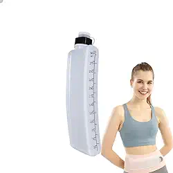 Garrafa Squeeze Esportiva Curvada Oval Ergonômica 300ml Corrida Bike Run Running Ciclismo Bico Anti Vazamento Tampa Proteção Sujeiras Hidratação Reutilizável Livre de Bpa Leve Compacta Federal's Store