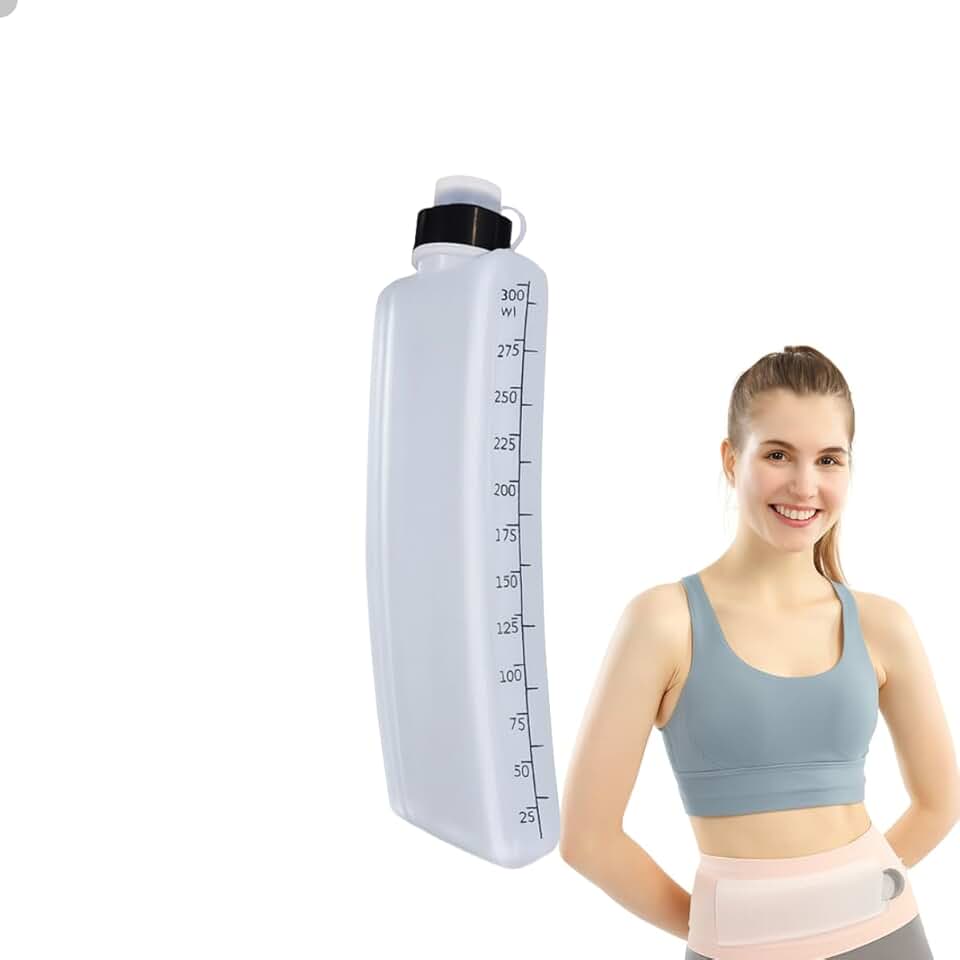 Garrafa Squeeze Esportiva Curvada Oval Ergonômica 300ml Corrida Bike Run Running Ciclismo Bico Anti Vazamento Tampa Proteção Sujeiras Hidratação Reutilizável Livre de Bpa Leve Compacta Federal's Store