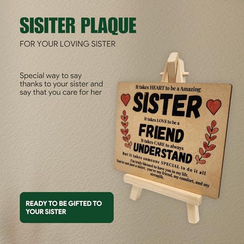 tinydabba Wooden Desk Plaque with Easel | Gift for Sister by tinydabba - 2