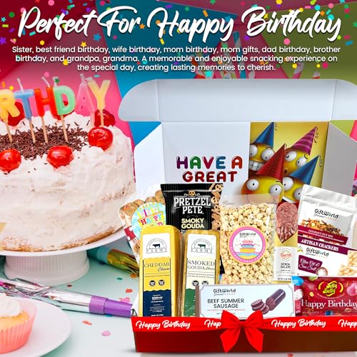 Giftworld Happy Birthday Meat And Cheese Gift Basket thumb #5