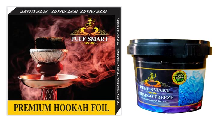 PUFF SMART Premium Herbal Flavor Brain-O-Freeze (100G) With PS Foil Paper Combo (100% Tobacco And Nicotine Free)-image-44