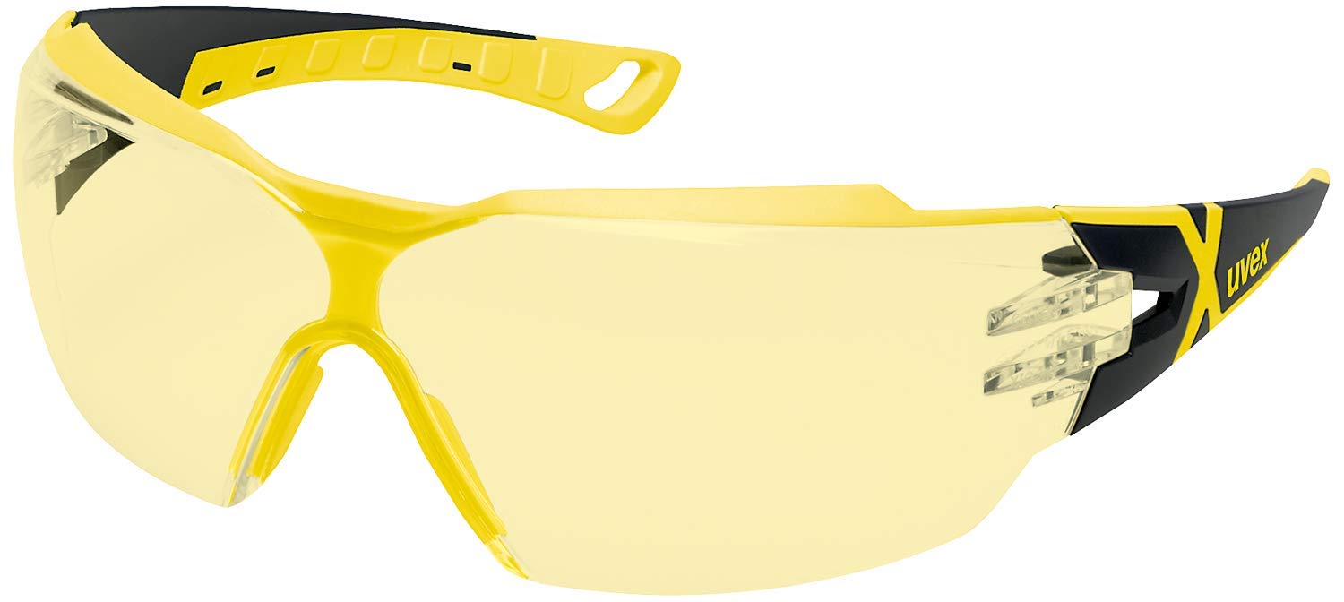 Uvex Pheos CX 2 - Gafas de Seguridad Amarillos - Protección Laboral - Antiarañazos y Antivaho (Anti-UV)