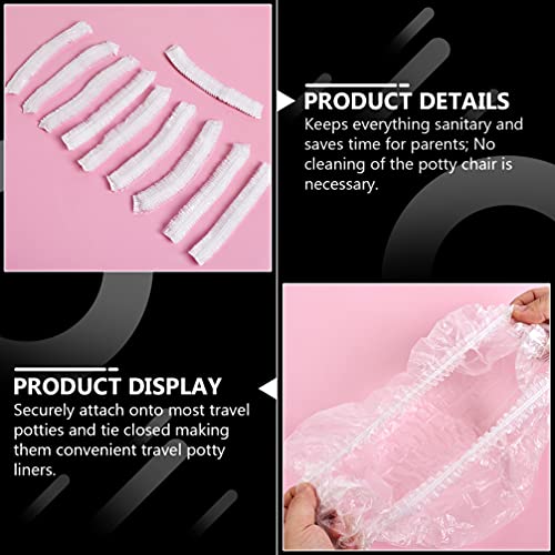 TOYANDONA 50 stks Draagbare Potty Stoel Liners Reizen Training Toilet Seat Potty Tassen Schoonmaakzak voor Kids Peuters… - Afbeelding 7