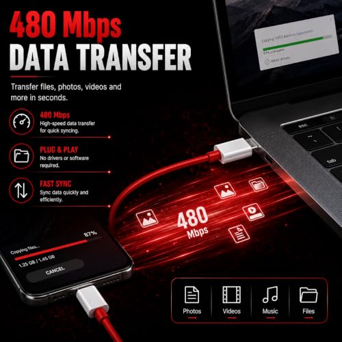 Image of Maxonar 100W USB-A to USB-C Fast Charging Cable Compatible with OnePlus 15, 15R, 13, 13R, 12, 12R, 11, 11R, 10, 10R, 9, 9R, 8, 8T, Nord 5 /4 /3 /2, CE 4 /3 /2 Lite & All USB-C Devices