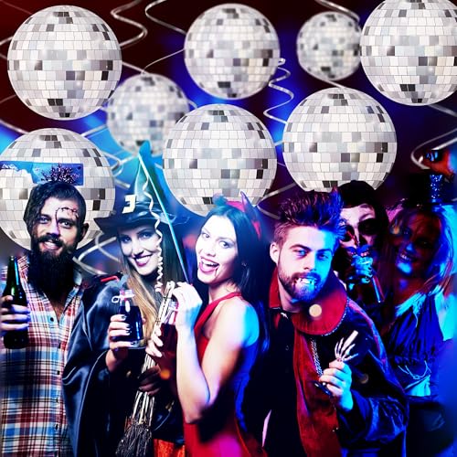 Image of Kaluofan 34PCS Disco Party Decorations, 70s Decor Disco Ball Decor Ceiling Decorations Hanging, Dance Party Decorations for 70s 80s Birthday Retro Disco Garland Party