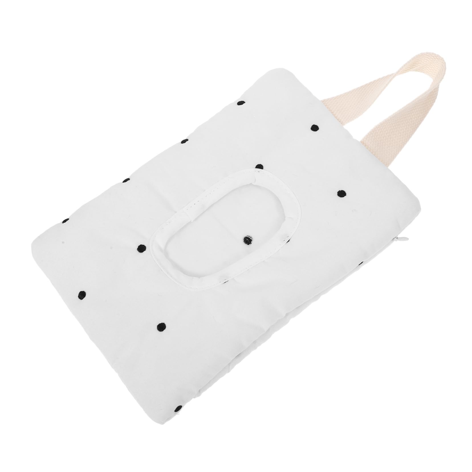 Yardwe 5 Stück kleiner Tücherspenderbeutel wischen Handtuch Spender wiederverwendbar Tragbare Tücherbehältertasche Behälterbeutel für Feuchttücher Baumwolle Beige