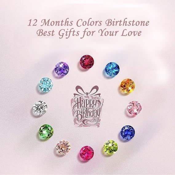 NanMuc Silver 12 Colors Birth Stone Friendship Charm for Pandora Bracelet Birthday Birthstone Bead Love Family Mom Grandma Charms - Image 4