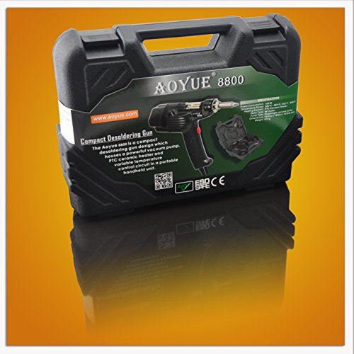 Aoyue 8800 Self Contained Desoldering Gun with Internal Vacuum Pump and Carrying Case, 120V AC