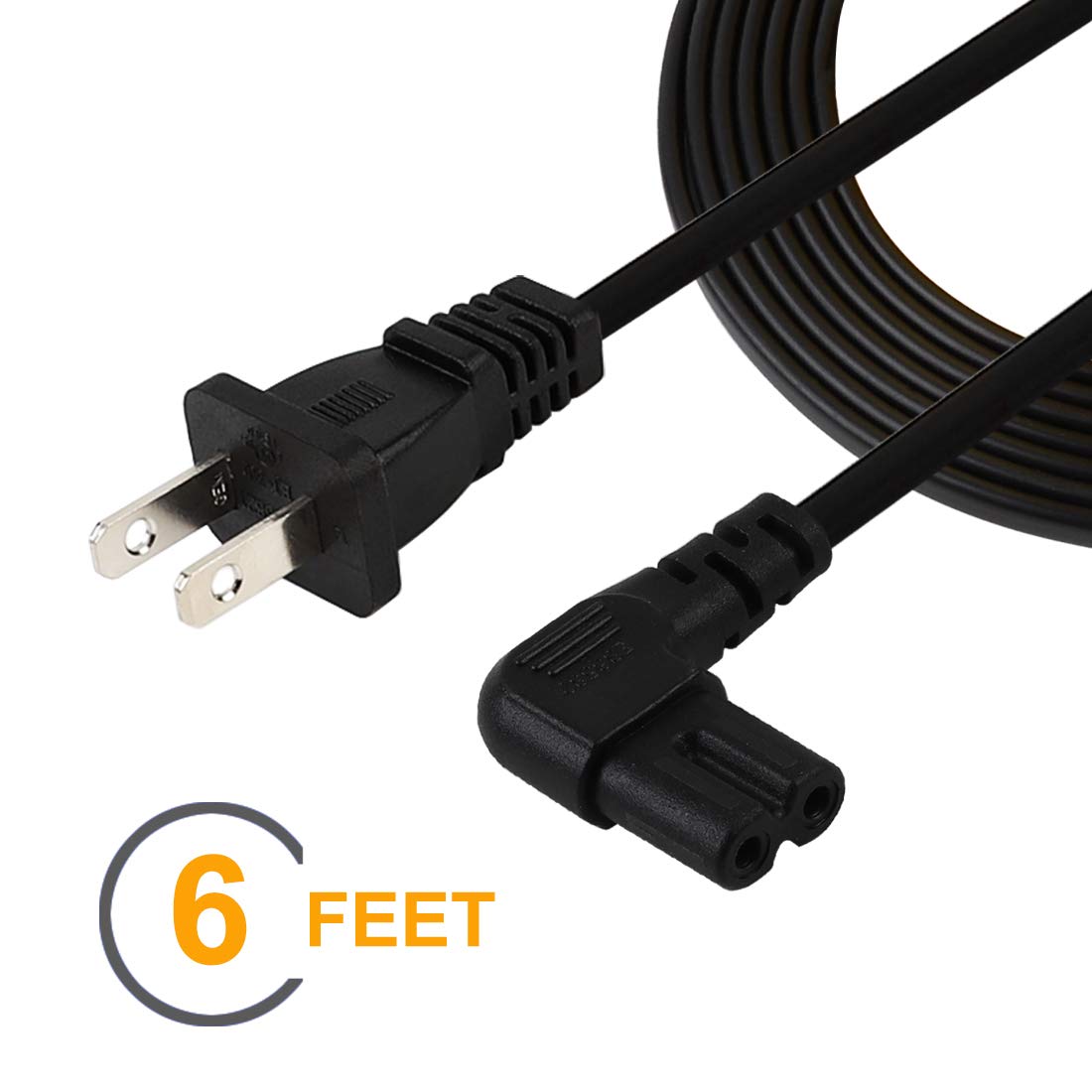 Amazon.com: TV Power Cord,6FT/1.8Meter Angled (L-Type Angle) IEC