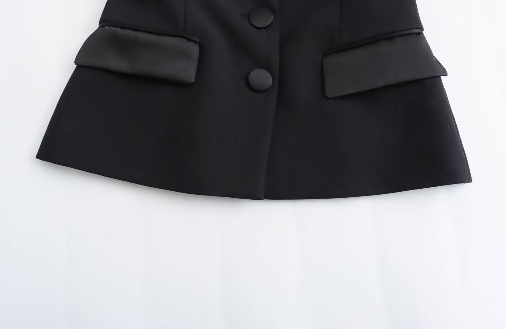 Perbai Ärmelloser Damen-Blazer, schulterfrei, Knopfleiste vorne, tailliert, trägerlos, Business-Bandeau-Weste