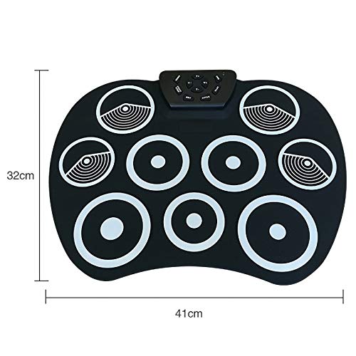 Elektronisch Drumstel Draagbare elektronische kantoor Draagbare Elektronische Drum Set met Beginner Kinderen Pedaal… - Image 3