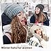 Durio Winter Hats for Women Men Soft Satin Lined Beanie for Women Knit Silk Lined Beanie Hat Slouchy Beanie Fashionable Black One Size