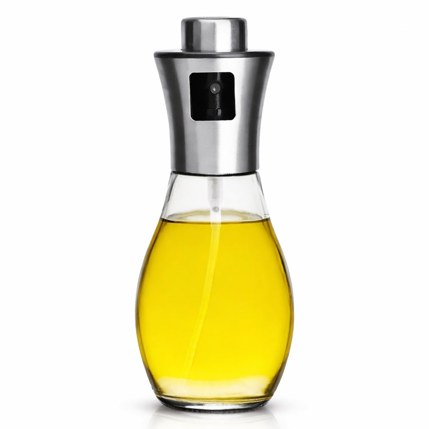 Oil Sprayer for Cooking, Refillable Stainless Steel Oil Dispenser with Mini Funnel, Vinegar Glass Spray Bottle for BBQ, Salad, Baking, Grilling, Roasting and Frying, 1 Piece-image-44