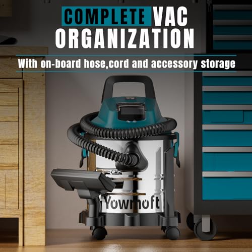 Image of 4 Gallon Cordless Shop Vac Compatible with 18V Battery, Cordless Shop Vacuum Wet and Dry with 16 Kpa Strong Suction & Blower, Battery Powered Shop Vac for Car, Home and Garage (Tool Only)