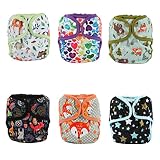ReUseLife One Size Cloth Diaper Cover Snap with Double Gusset 6 Pack (6DC03)