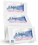Aquatabs 334mg Water Treatment Tablets for 20L, 20-Tabs Value Pack (Plain Label) - Emergency Preparedness & Survival - Iodine & Chlorite-Free, NSF/ANSI/CAN 60