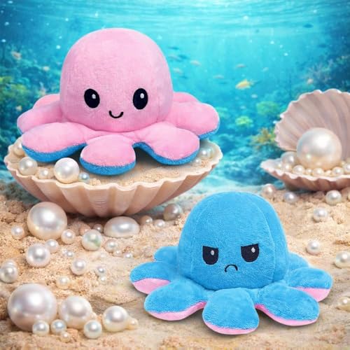 Image of Octopus Plushie Reversible Soft Toys for Kids | Plush Soft Toys for Baby Boys and Girls| Best Gift | Octopus Soft Toy for Kids (Multicolor)