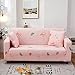 TLYMTD Fodera per Divano con Corda Fissacopridivano Universale, Copridivano Modulare all-Inclusive Rosa-Fenicottero 2 Posti（145-185Cm）