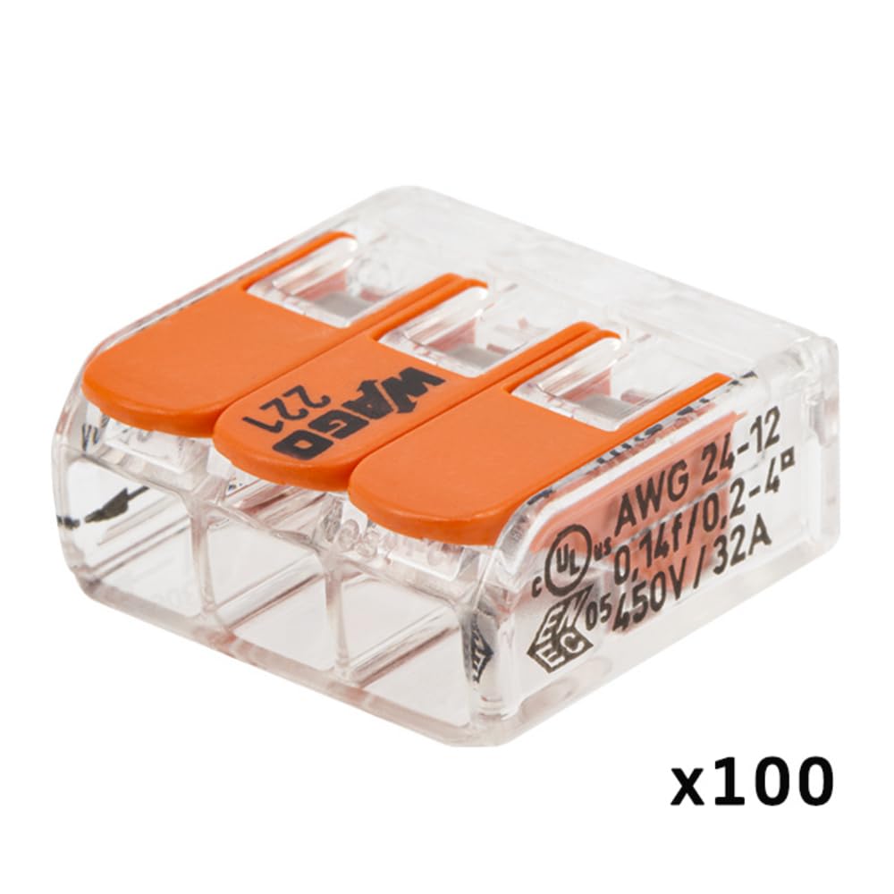 WAGO - S221 200 morsetti per connessione rapida 2,3 e 5 entrate per fili flessibili e rigidi