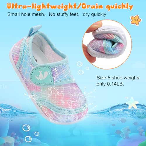 Image of FEETCITY Toddler Water Shoes Boys Girls Swim Shoes Quick Dry Kids Aqua Socks Barefoot for Beach Swimming Pool