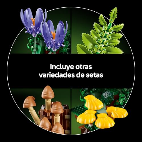 Miniatura 6 de LEGO Botanicals Setas del Bosque – Kit de Construcción con Plantas Artificiales: Setas Rojas y Flores Artificiales – Decoración para Salón y Dormitorio – Regalo de Manualidades para Adultos – 11505