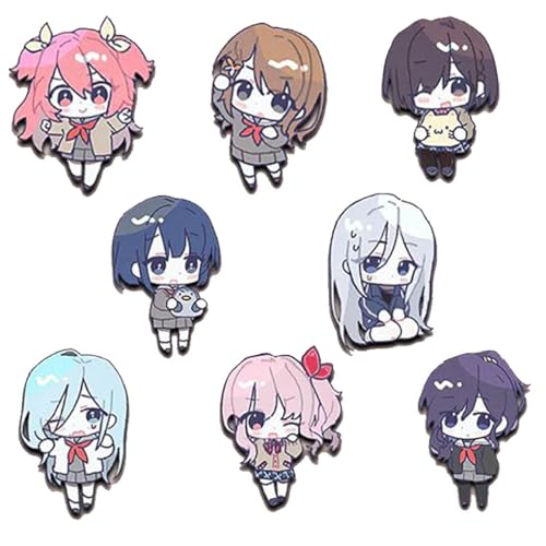 8 Pcs Colorful Stage Sekais Rui Project Badge Game Figure Aikito Rui Airi Brooch Cute Acryl Pins Sekais Rui Cosplay Accessories Bag Decorations