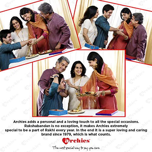Image of ARCHIES Rakhi Collection For Rakshabandhan | Rakhi For Brother | Rakhi for Bhaiya and Bhabhi | Rakhi Combo Gift Hamper (CELEBRATED-TRADITIONAL STYLE RAKHI COMBO)