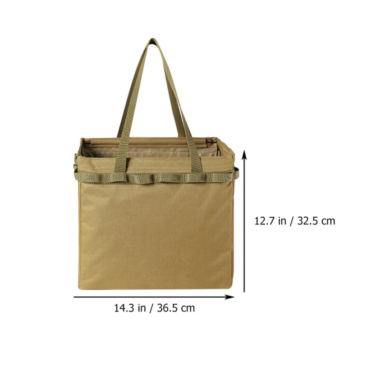Bolsa Plegable de Almacenamiento para Camping, Gran Capacidad Khaki