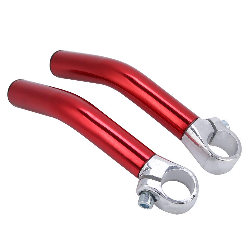 CFTGIW 1 Pair Aluminum Alloy Mountain Road Handlebar End Bla Strong and Anti Slip Shock Absorption. Ck Handlebar Extension Handle Extenders for (Red)