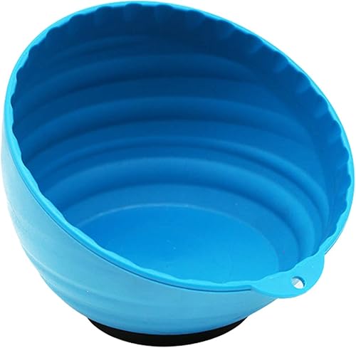 Yimin Bandeja magnética para piezas, soporte para tazones de tuercas de 6 pulgadas Bandejas de herramientas fuertes para tornillos, pernos,