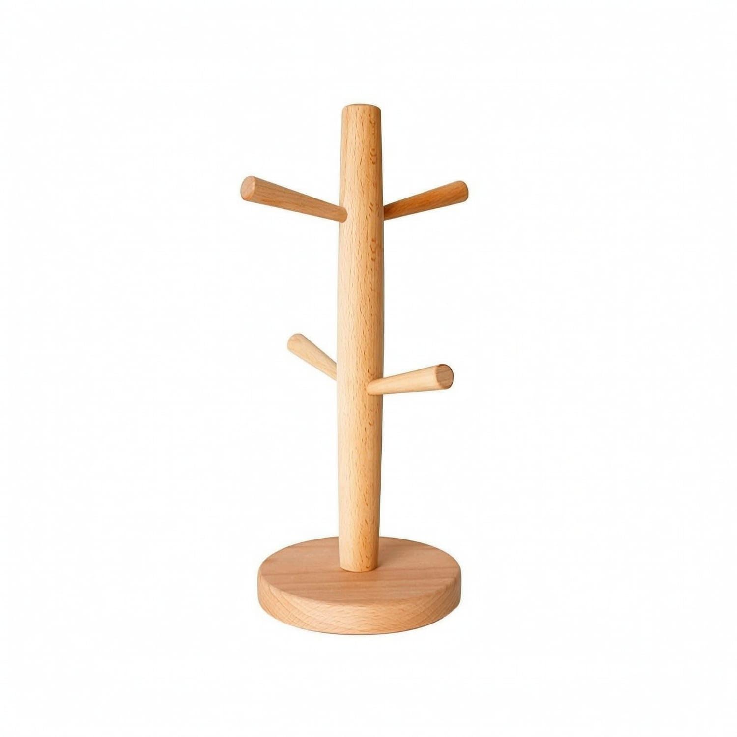 Freestanding Key Organizer with Peg Arms Upright Key Tree Clutterunrestricted Space-Saving for Entryway, Hallway, Bedside Table, 4-Claw Round Base-picture-15