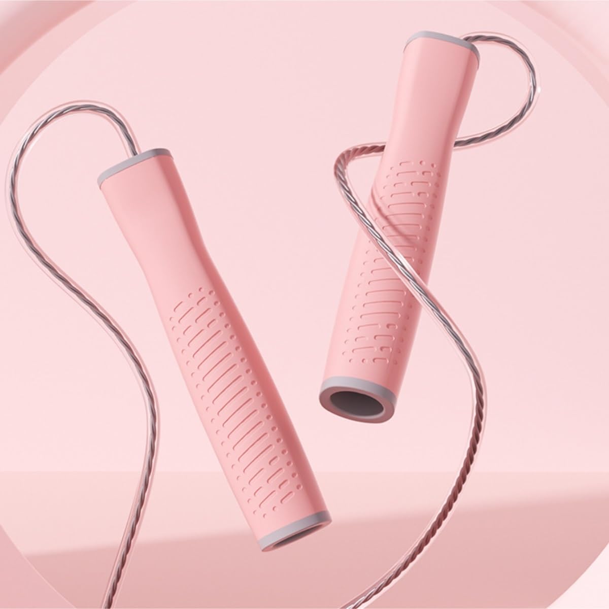 Skakanka Wyścigi Sprzęt Sportowy Ćwiczenia Fitness Utrata Masy Ciała Trening Skakanka Trening(Pink)